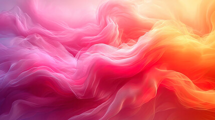 Obraz premium From lemon yellow to pastel pink: a gradient background creates a feeling of lightness and airines