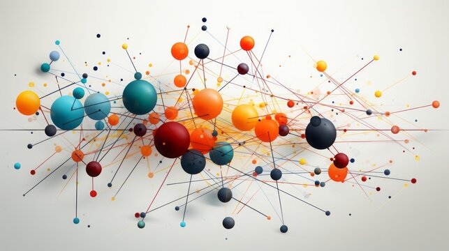 Spherical knowledge graph with dots and lines