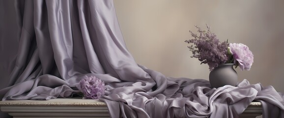 Soft lavender gray silk capturing the essence of elegance and subtlety