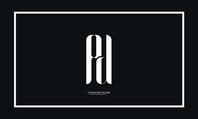AD or DA Alphabet letters logo icon monogram