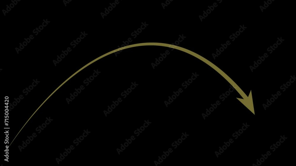 Poster animated linear symbol of arrow is drawn. hand drawn black arrow points to the right. vector illustr