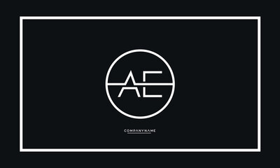 Alphabet Letters AE or EA Logo Monogram