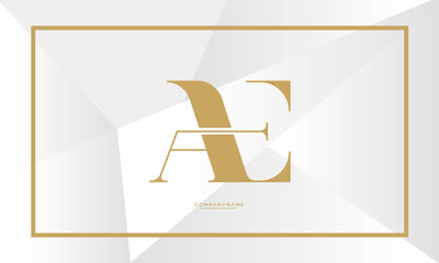 Alphabet Letters AE or EA Logo Monogram
