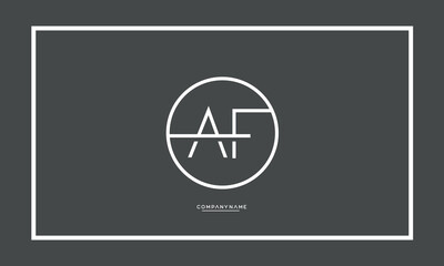 Alphabet Letters AF or FA Logo Monogram