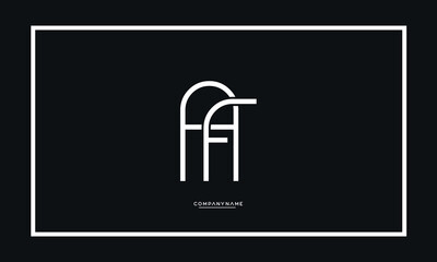 Alphabet Letters AF or FA Logo Monogram