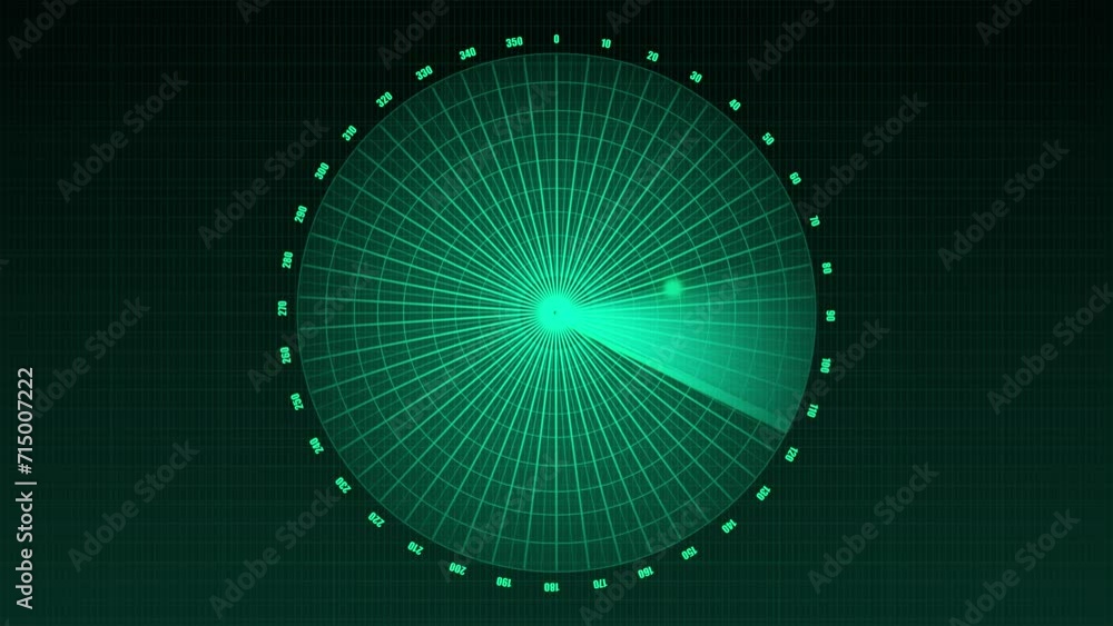 Aufkleber motion graphic of blue color sonar radar screen searching an object with line digital technology bac