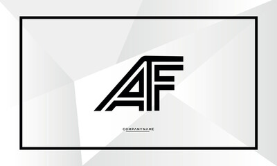 Alphabet Letters AF or FA Logo Monogram