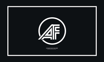 Alphabet Letters AF or FA Logo Monogram