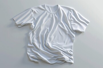 White T-shirt with wrinkles and folds Generative AI