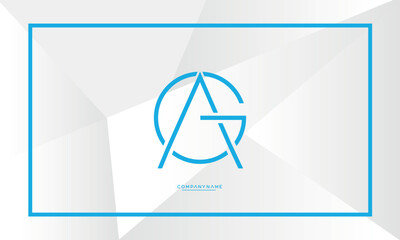 AG or GA Alphabet letters icon logo monogram