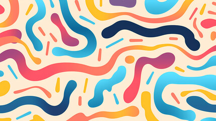 Obraz premium Funny doodle seamless pattern, artistic background