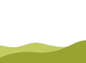 Obraz premium Nature green field. spring lawn hill, green grass fields landscape illustration. Field grass