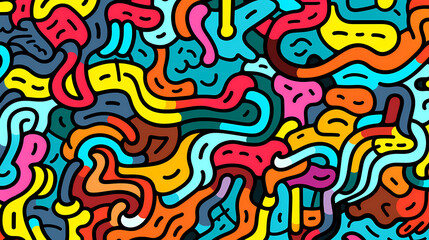 Obraz premium Abstract seamless doodle background, artistic background