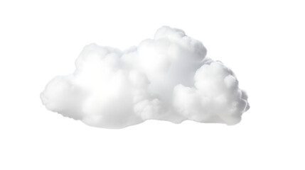 png of white soft fluffy cloud on neat white background - obrazy, fototapety, plakaty