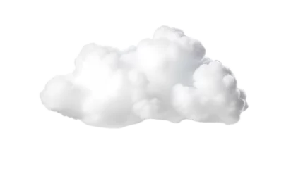 Foto op Canvas png of white soft fluffy cloud on neat white background © Jakob