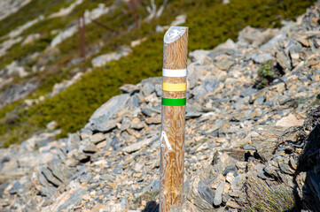 Hiking trail to peak Torrecilla, Sierra de las Nieves national park, Andalusia, Spain