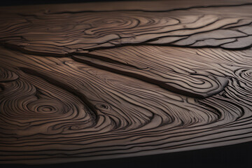 Wood Abstract floral ornament vintage deco craft like carving Carpenter Masterpiece Texture Pattern Background of Wooden chisel CHristmas Product Display of warm brown Natural Surface Design Style    