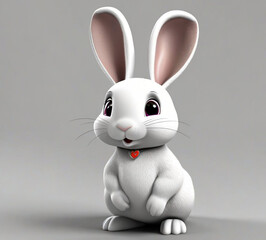 Fototapeta premium cute cartoon rabbit illustration. easter bunny. easter eggs