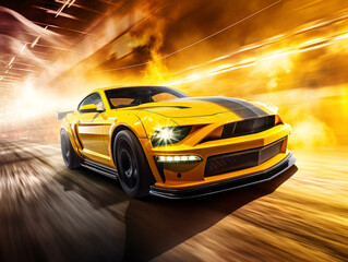 fast moving car on highway wallpaper sport car unbrand