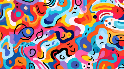 Cute graffiti art abstract background poster web page PPT, art background