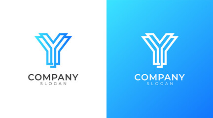 Letter Y logo alphabet vector symbol. Abstract initial letters Y monogram logo template, icon for business