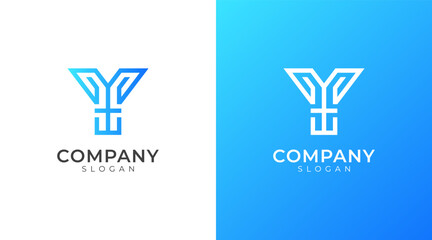 Letter Y logo alphabet vector symbol. Abstract initial letters Y monogram logo template, icon for business