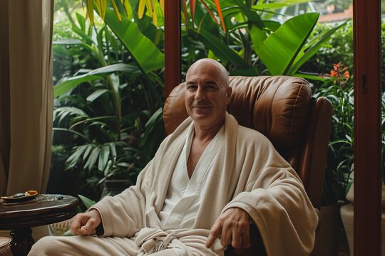 A man wearing a robe and smiling Generative AI
