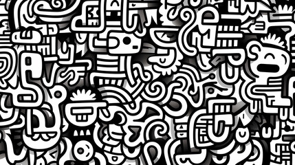 Cute graffiti art abstract background poster web page PPT, art background