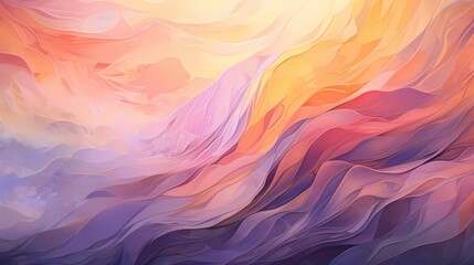 Sunset hues of coral and lavender collide, forming a breathtaking abstract background that radiates...