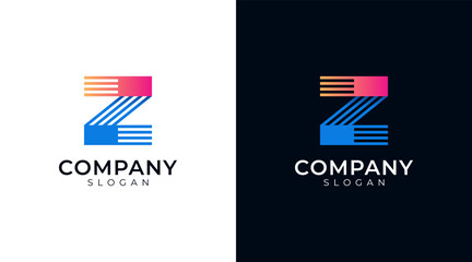 Naklejka premium Letter Z logo alphabet vector symbol. Abstract initial letters Z monogram logo template, icon for business
