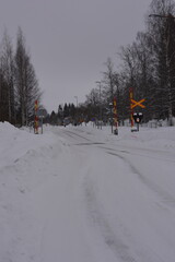 A small, cute winter town is Varkaus located in the province of North Savonia, Finland. Houses,...