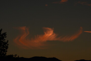 Jura, nuages, coucher de soleil, lune, clouds, sunset, moon, Genève, Geneva, Suisse, Switzerland