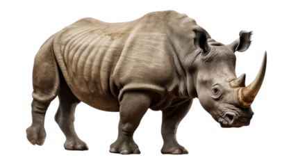 Zelfklevend Fotobehang  A rhino, isolated, white background © Creative Canvas