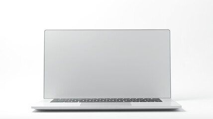 Laptop computer on white background.