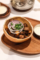 Kazakh traditional stewed horse meat 