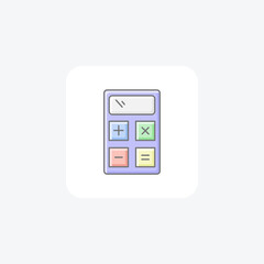Calculator awesome lineal color icon , vector, pixel perfect, illustrator file