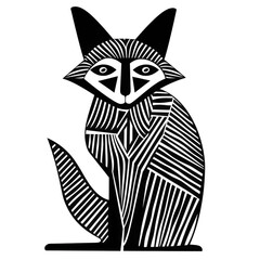Wato Collection · Totem Animal · Spiritual animal symbol · Black and white Modern Graphic Animal · Wildlife · Tribal Art · Shamanic Art