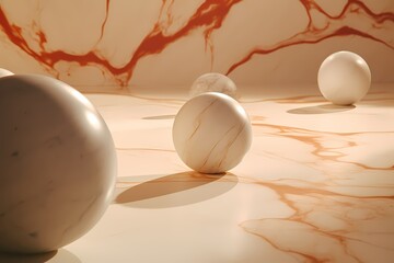 The camera captures the dynamic interplay of light and shadows on a close-up marble surface, creating an immersive abstract background.