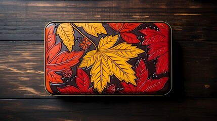 seamless background picture with leaf pattern, leaves, trees, tree branches