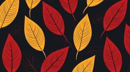 seamless background picture with leaf pattern, leaves, trees, tree branches
