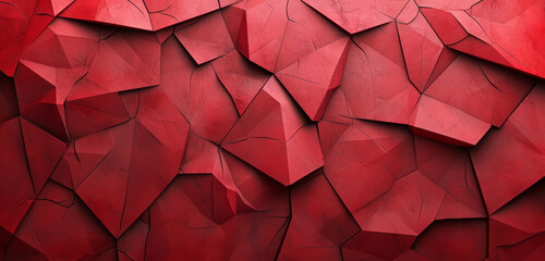 Dark grunge background with abstract red shards. - obrazy, fototapety, plakaty