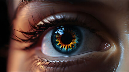 Fototapeta premium Captivating Eye Detail: Unique Art Style, Bold and Striking, Realistic, Ultra 8K, High Resolution, Minimalist Representation