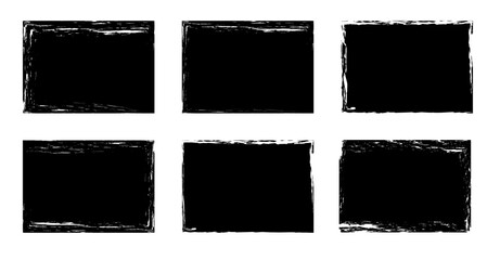 Jagged rectangle. Black simple shape. Rectangle paper template jagged and rough. - obrazy, fototapety, plakaty