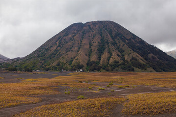 Volcanic landscape in the crater of Mount Bromo, Java, Indonesia