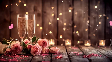 Foto op Plexiglas Romantic Valentine's day dinner © Aline