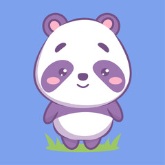 Cute kawaii panda vector illustration