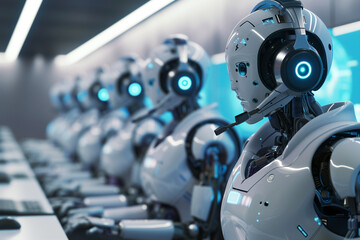 Line of Advanced Humanoid Robots with AI Technology