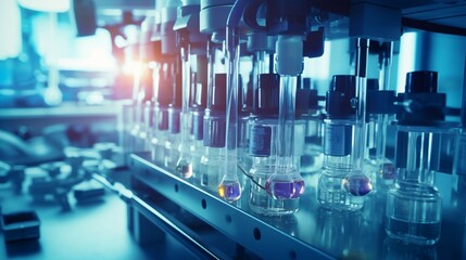 Test tubes in the laboratory, chemical laboratory, scientific experiments