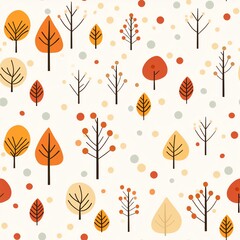 Obraz premium Autumn, simple 2D svg vector illustration