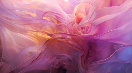 Translucent streams of golden liquid and magenta merging and swirling, creating an enchanting...